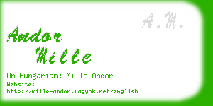 andor mille business card